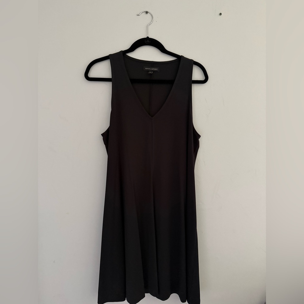 Banana Republic Classic Black V-Neck Dress